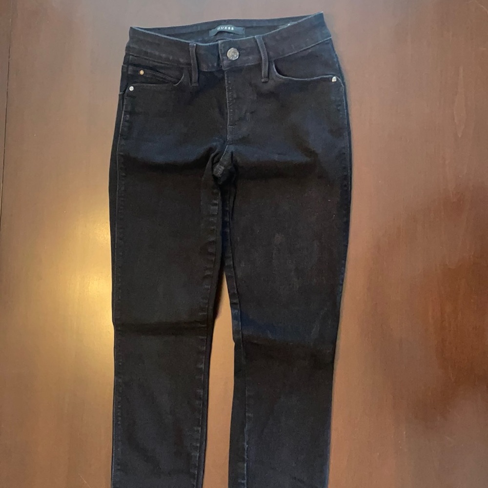 Guess Curve X Skinny Black Jeans EUC Size 25